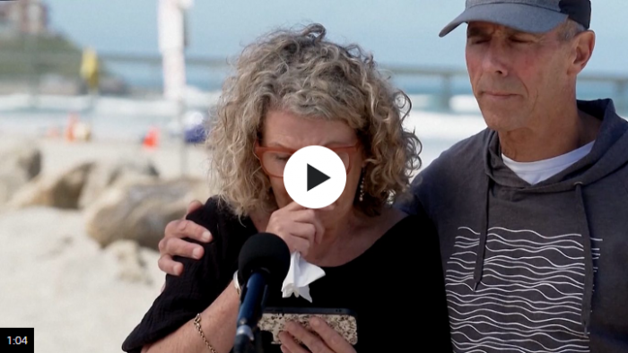 Australian parents pay emotional tribute to surfer…