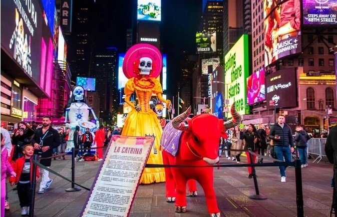 La catrina de Aguascalientes cautiva a Nueva York