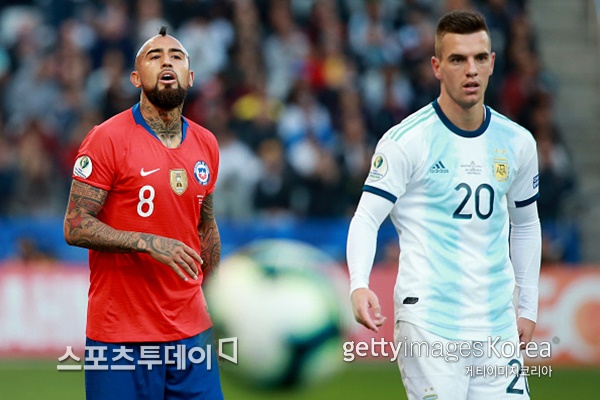 메시 없는 아르헨티나, 칠레와 졸전 끝에 0-0 무승부