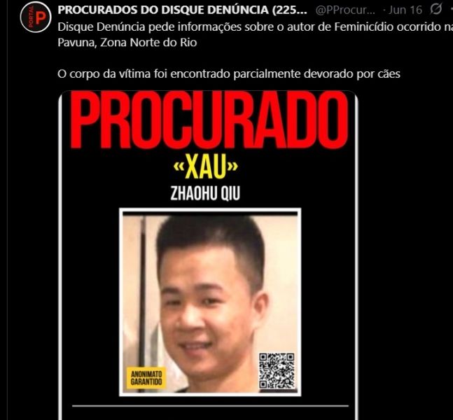 브라질서 공분 부른 10대 살해 중국인…"시신 방치해 개가 훼손"