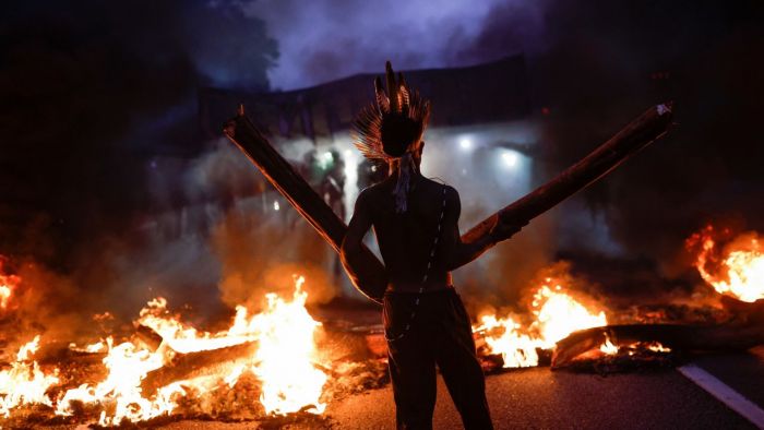Indigenous groups protest Brazilian bill that woul…