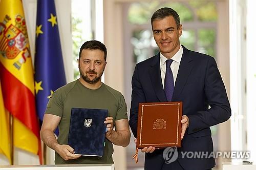 스페인·우크라 안보협정…올해 1조4천억 군사지원 약속
