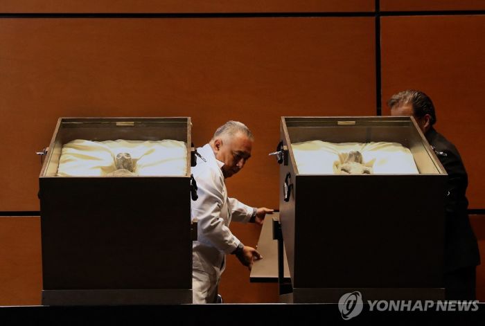 "인간 아닌 존재 유골 주장 웬말"…멕시코 언론인에 비판 쏟아져