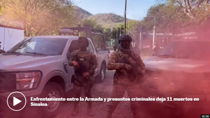 Un enfrentamiento entre la Armada y presuntos crim…