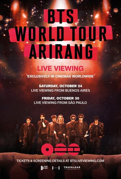 BTS 아르헨티나·브라질 콘서트, 전 세계 극장 중계