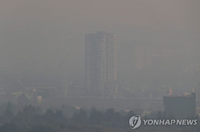 '들불 연기'에 뒤덮인 멕시코시티, 대기오염 비상사태 선포