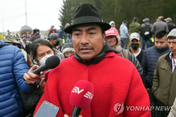 에콰도르, 봉쇄시위 주도 원주민 지도자 체포…시위대 반발