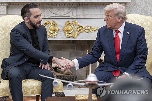 트럼프, 자칭 '쿨한 독재자' 엘살바도르 대통령에 "환상적"