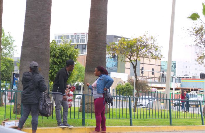 Migrantes haitianos en Tijuana