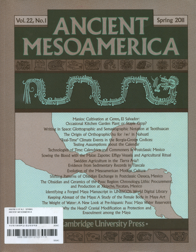 Ancient Mesoamerica Vol.22, No. 1  Spring2011