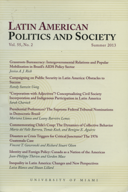 Latin American Politics and Society Vol.55, No. 2 Summer 2013
