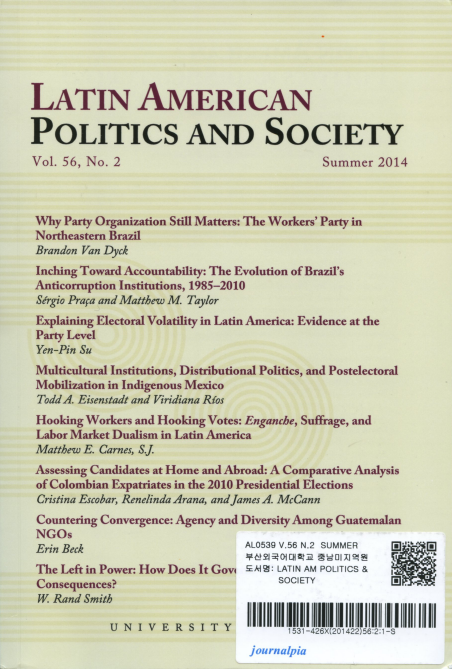 Latin American Politics and Society Vol. 56, No. 2 Summer 2014