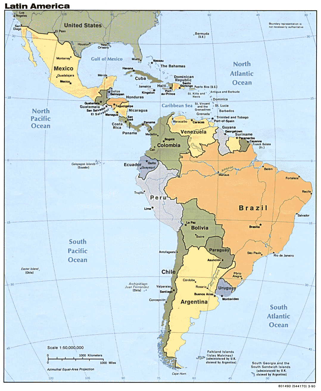 Latin America 지도